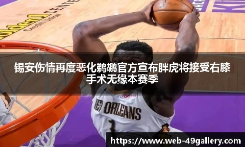 锡安伤情再度恶化鹈鹕官方宣布胖虎将接受右膝手术无缘本赛季